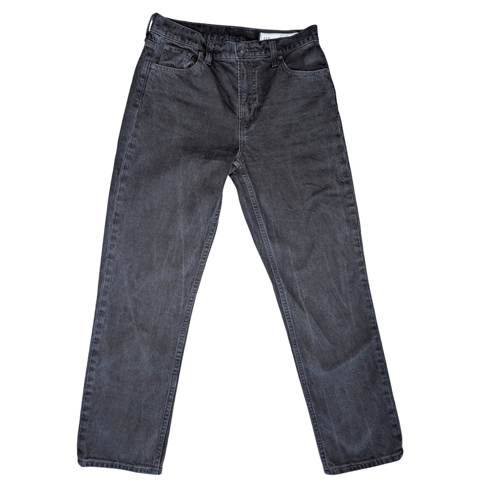 Gap 27‎ Women's Cheeky Straight High Rise  Black Cotton Denim Jeans